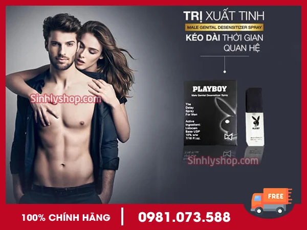 Chai xịt chống xuất tinh sớm Playboy cực mạnh