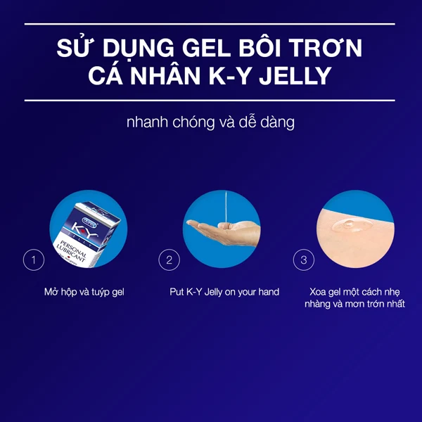 Hướng dẫn sử dụng Gel Bôi Trơn Durex K-Y Jelly 50g